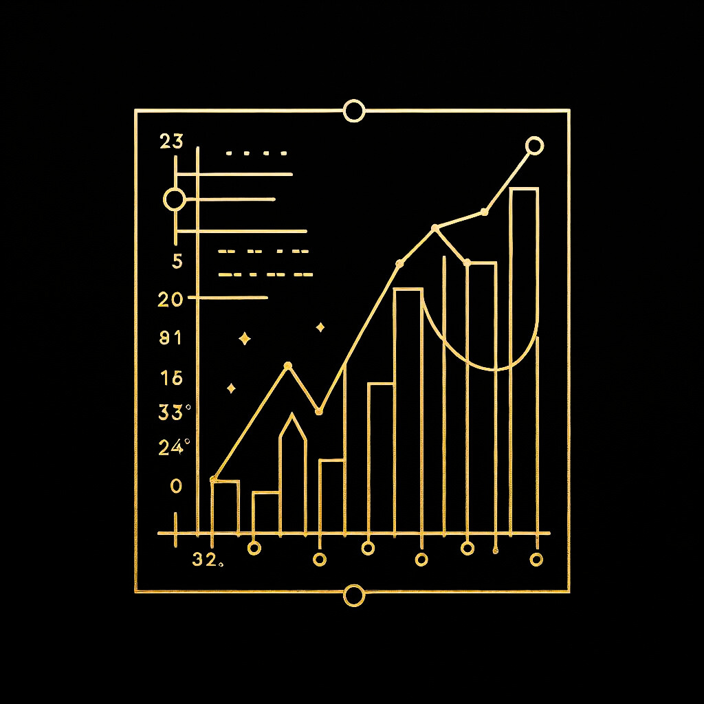 Line Chart Black